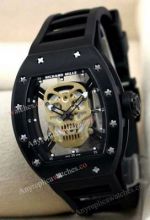 Richard Mille Tourbillon RM 052 Skull Watch Replica Men Watch - Gold Skull